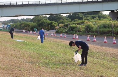 早朝清掃の様子