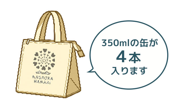 長岡花火グッズB(長岡花火保冷ランチバック)　500mlのペットボトルを2本入れられます